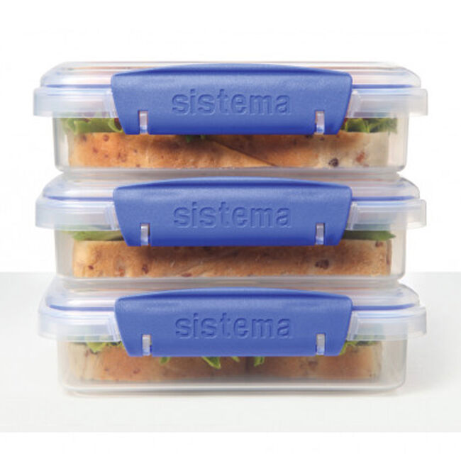 Sistema Airtight Sandwich Lunch Boxes 3 Pack
