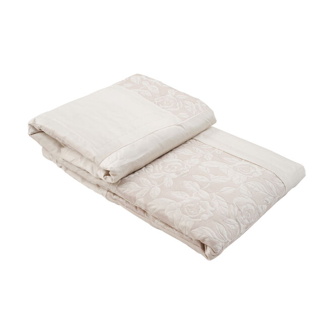 Nicole Day Rose Bedspread 220cm x 230cm - Cream