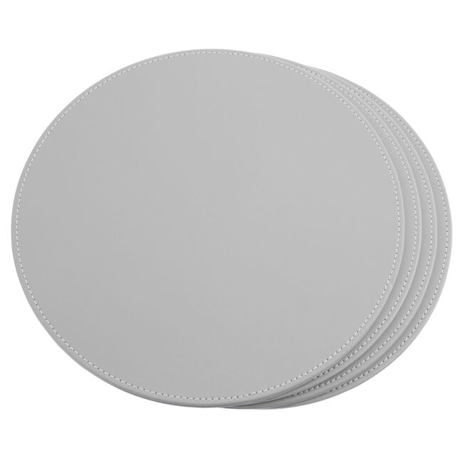 Reversible Round Placemats - Duck Egg & Grey