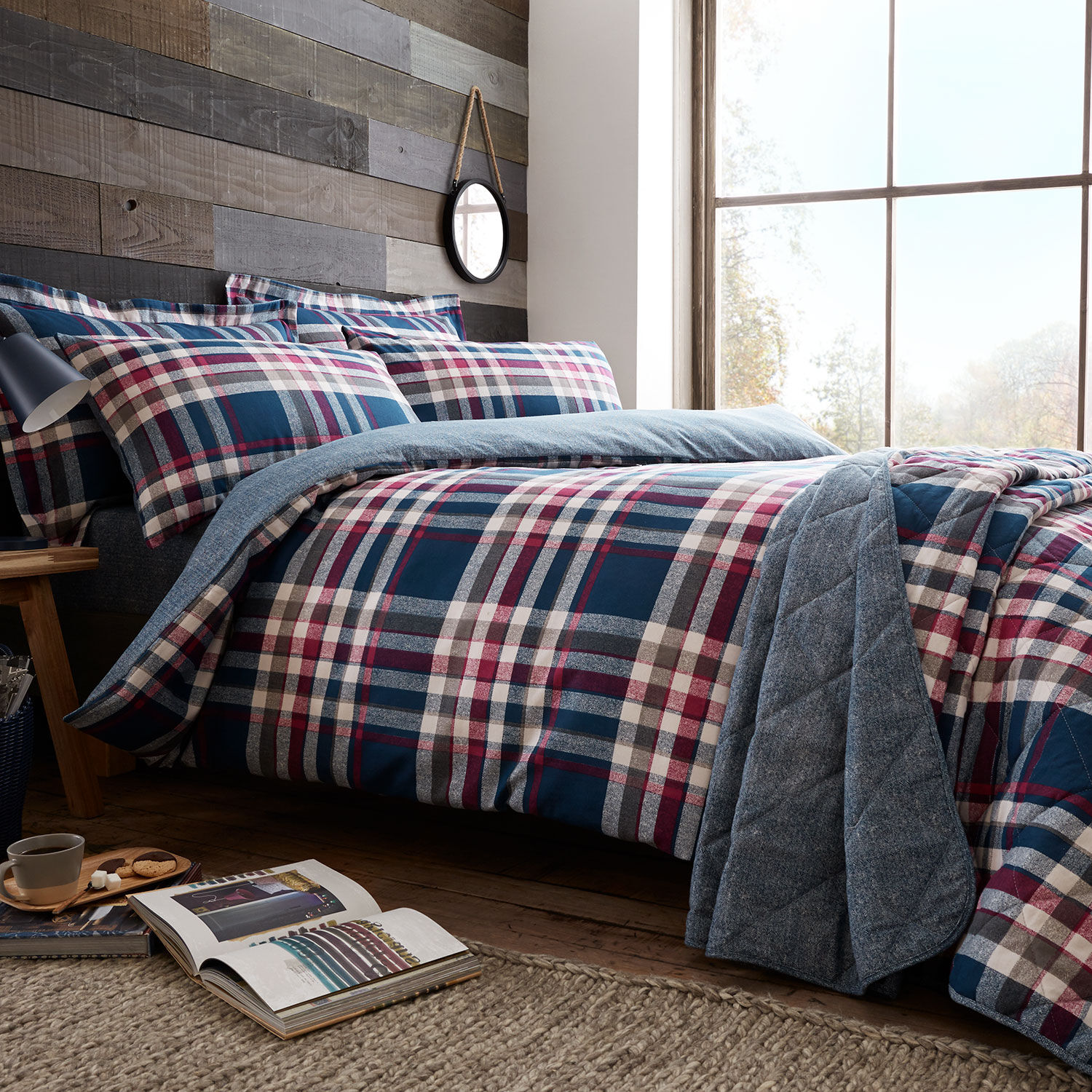 Checked deals duvet cover