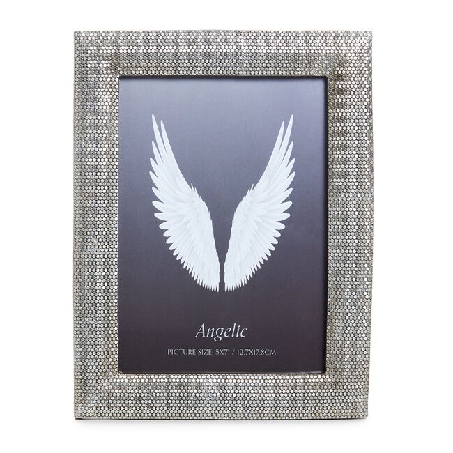 ANGELIC STUDDED 5x7" FRAME Silver