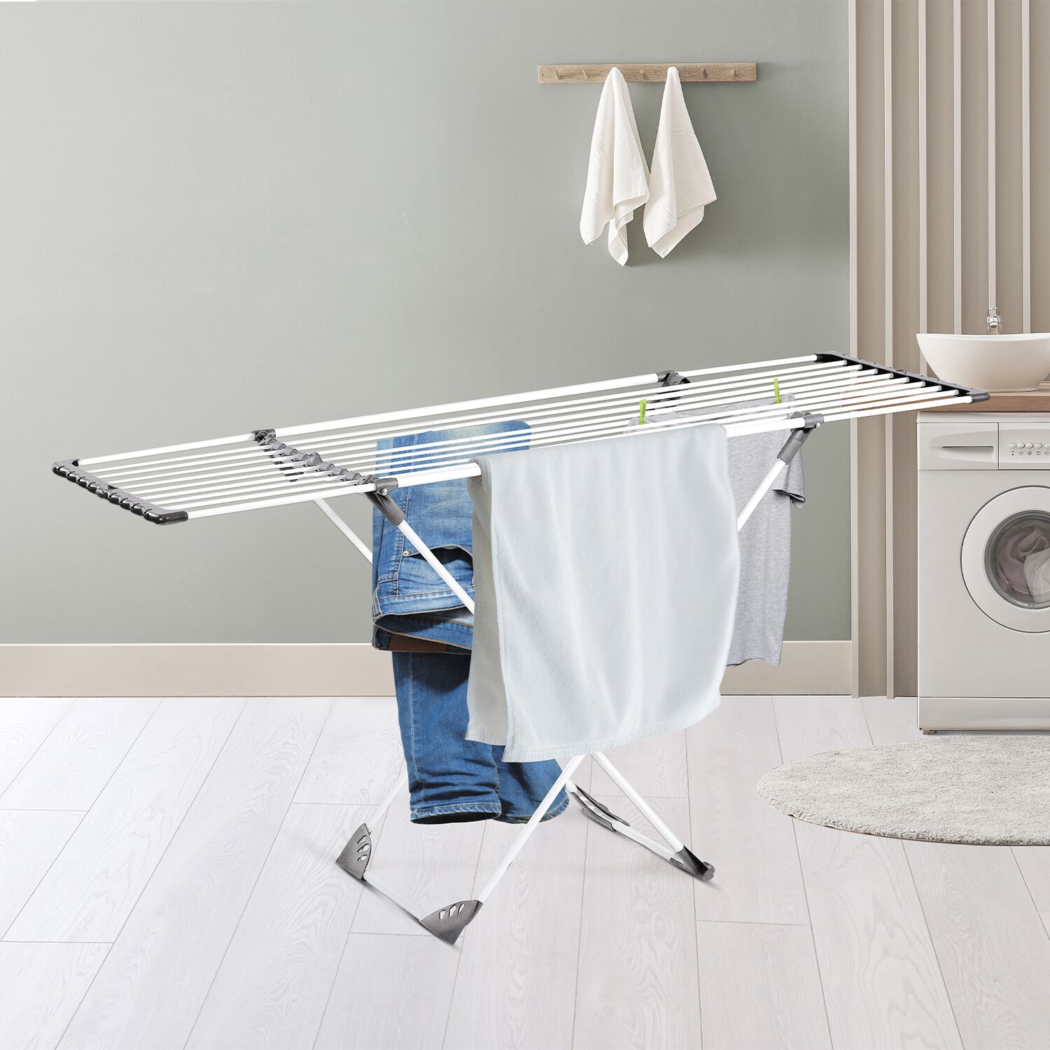 Clothes discount airer extendable