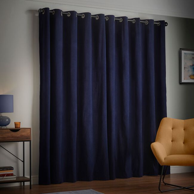 DIM OUT CORDED NAVY 66x72 Curtain