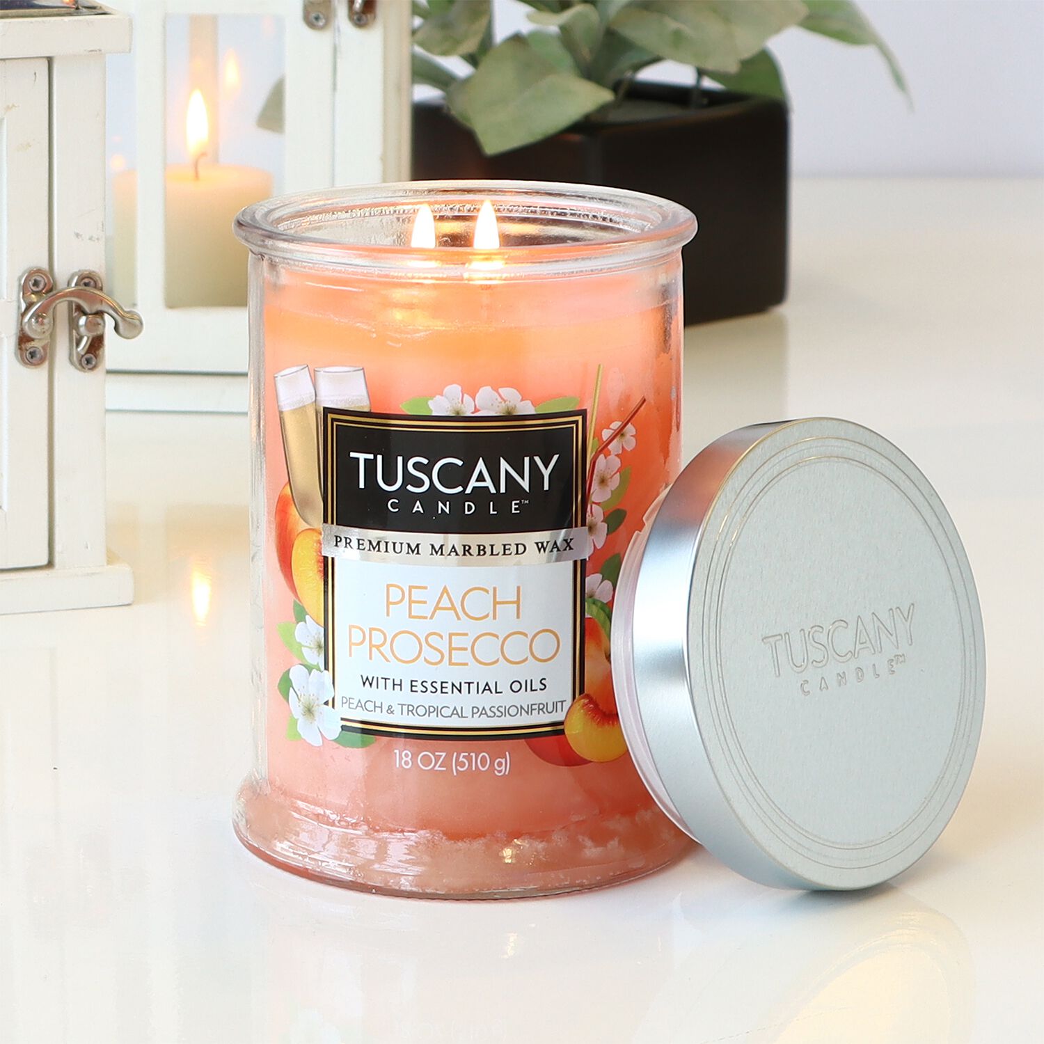 Peach candle clearance