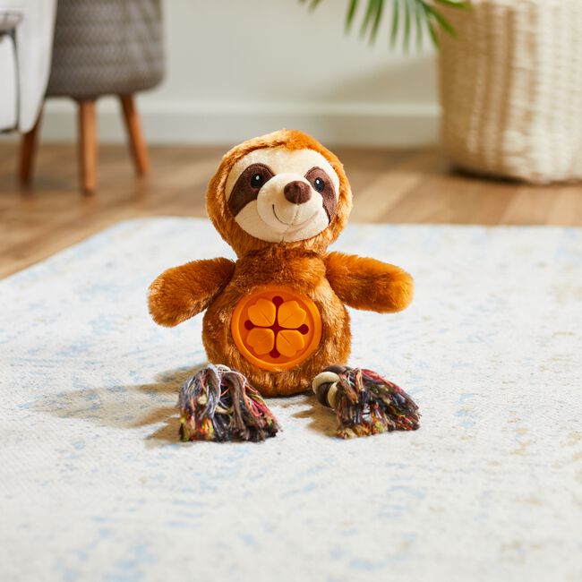 Plush Dog Interactive Treat Dispensing Toy - Sloth