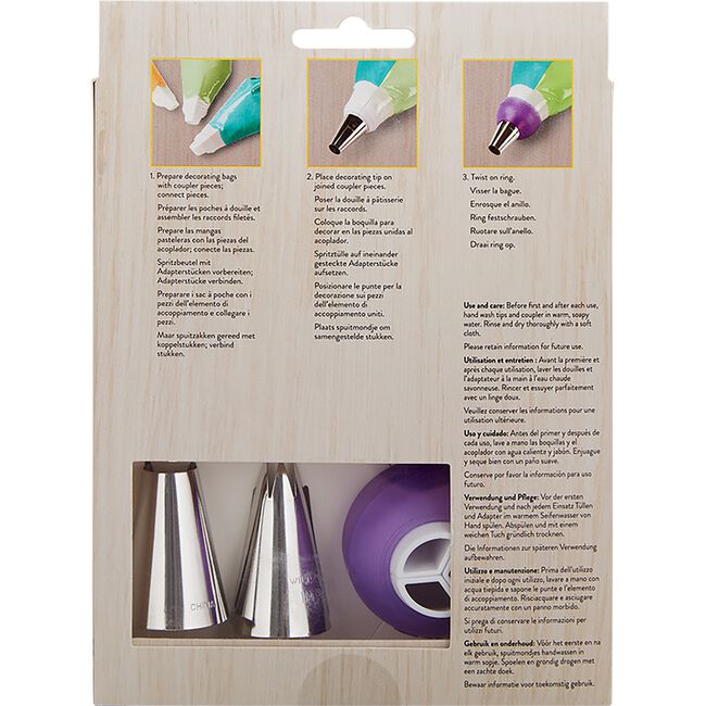 Wilton 3 Colour Swirl 9 Piece Decorating Set