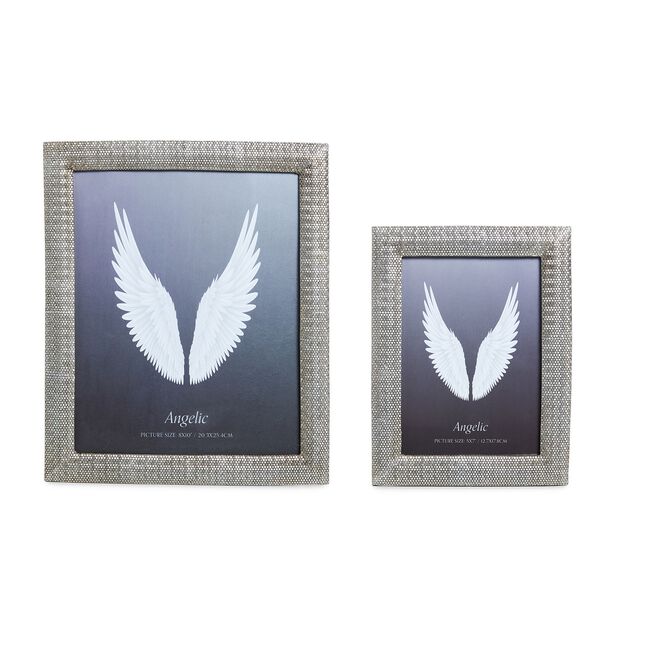 ANGELIC STUDDED 5x7" FRAME Silver