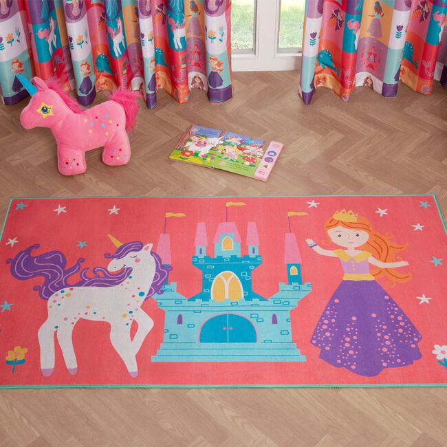 Princess Mermaid Rug 80cm x 150cm - Pink