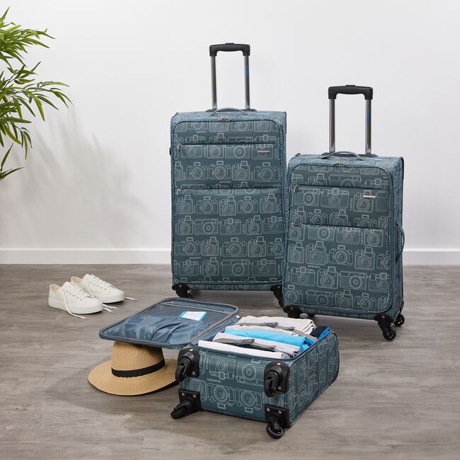 Large Memories Lightweight Suitcase - Grey