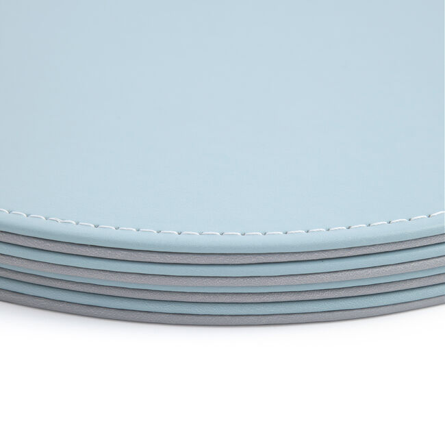 Reversible Round Placemats - Duck Egg & Grey