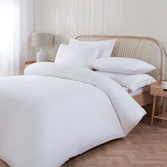 SINGLE DUVET COVER Bamboo/Cotton Waffle 200TC