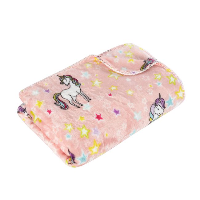 Groovy Unicorn Throw 120cm x 150cm - Pink