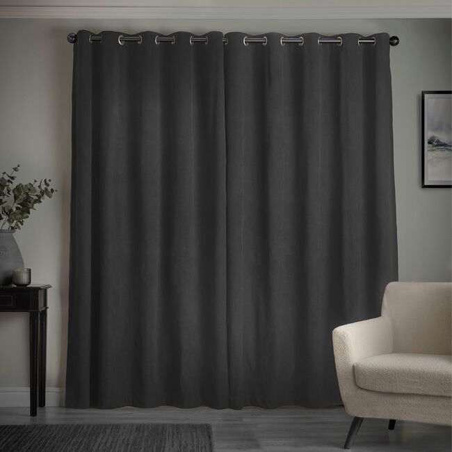 DIM OUT CORDED CHARCOAL 66x72 Curtain