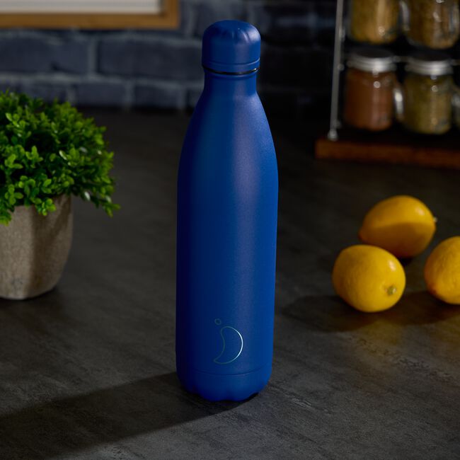 Chilly's Matte Blue 750ml Water Bottle Flask