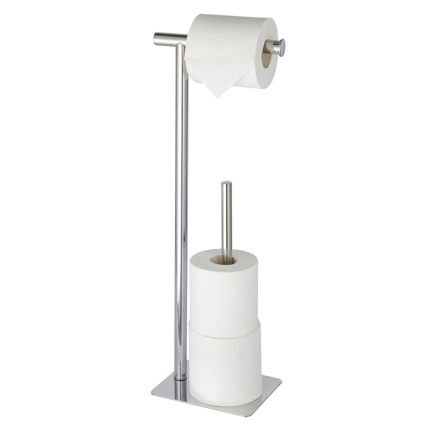 White freestanding best sale toilet roll holder