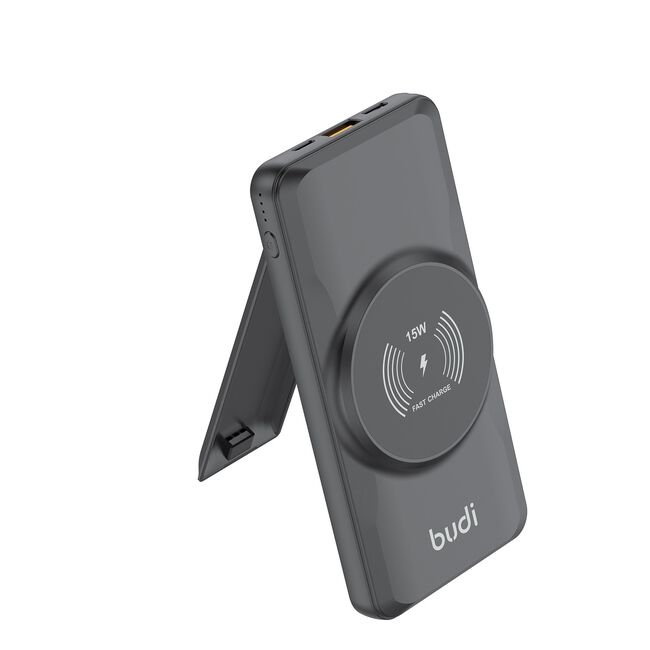 Budi Black 10000mAh Power Bank with Wireless 