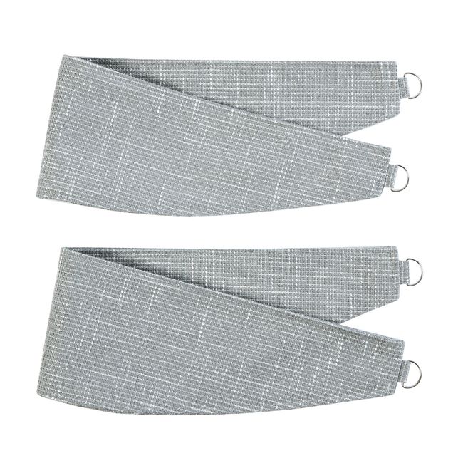 NIGHTSHADE BASKETWEAVE GREY PAIR Tiebacks 