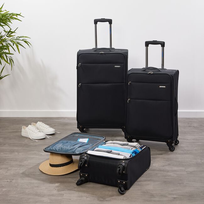 Large Lightweight Luggage - Black