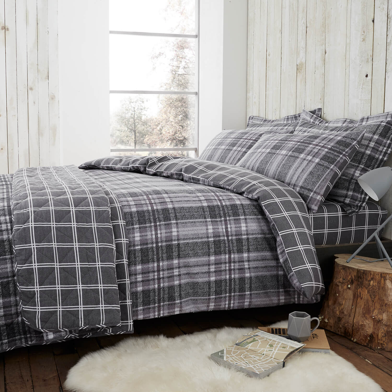 brushed cotton single duvet set