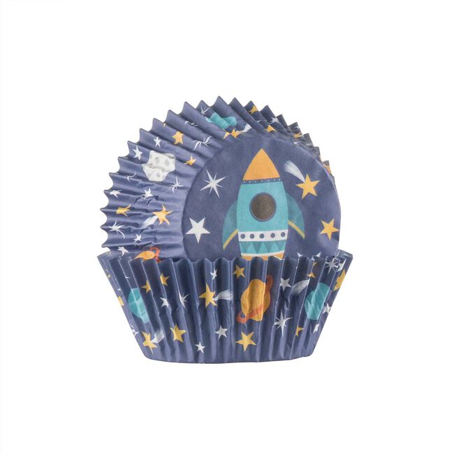 Mason Cash Space 48 Cupcake Cases & Cake Toppers