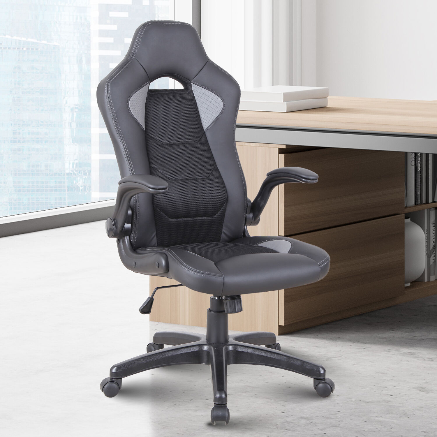 grey gaming office chair