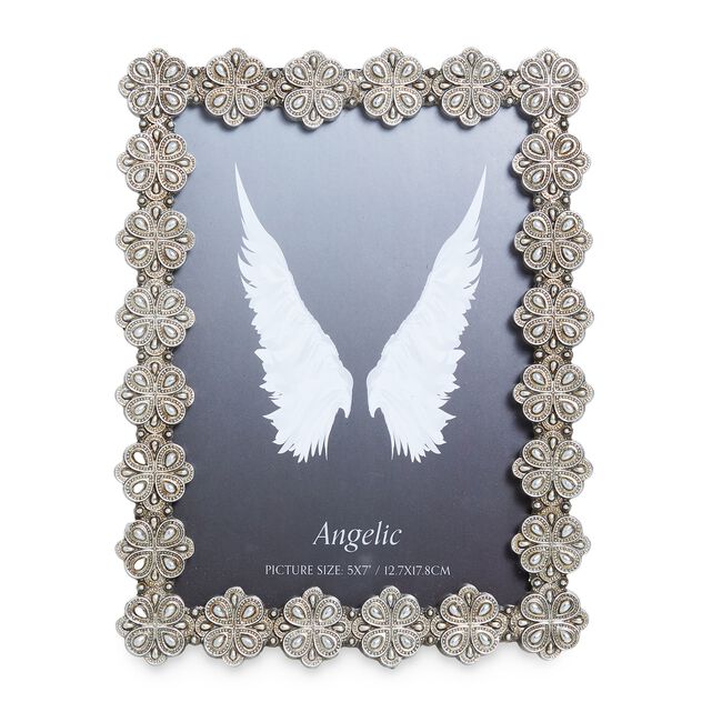 ANGELIC FLOWER 5x7" FRAME Silver