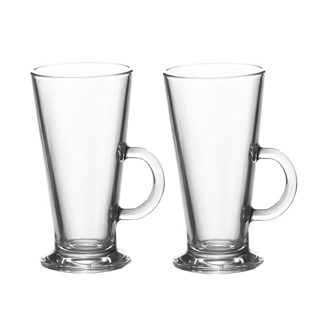 Entertain Glass Latte Coffee Cup 2 Pack