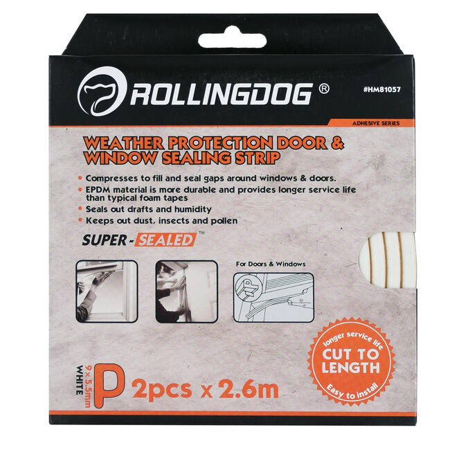 Rolling Dog P-Shape Door & Window Sealing Strip