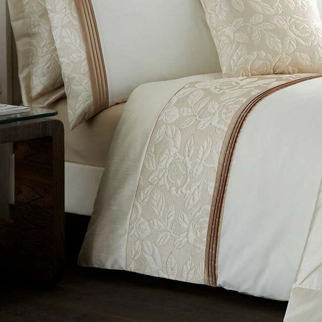 SINGLE DUVET COVER Quilted Rose Cream 