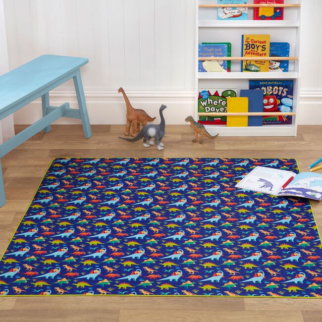 Baby Splash Dino Land Mat 130cm x 130cm - Blue