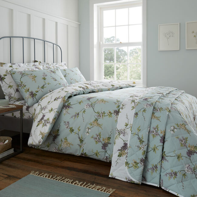 SINGLE DUVET COVER Wisteria Duck Egg