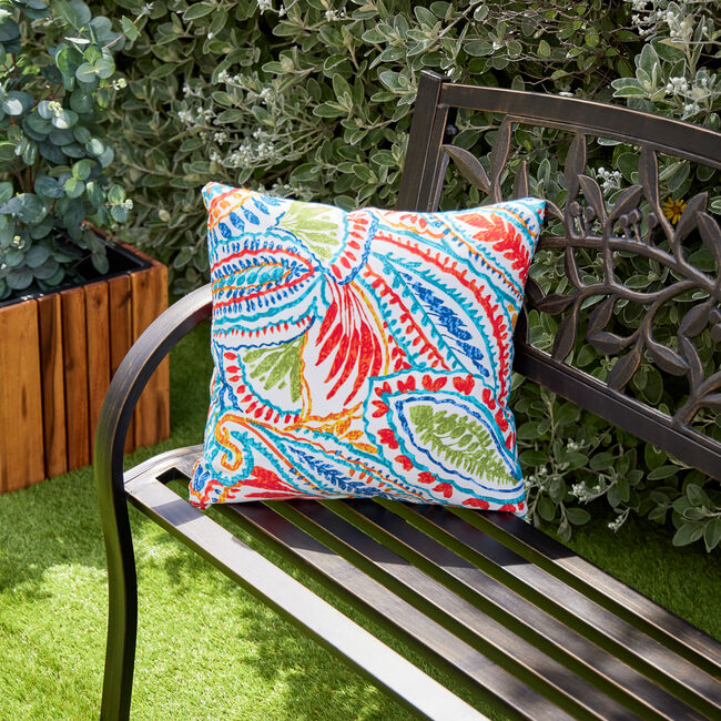 Tropical Print Outdoor Cushion 