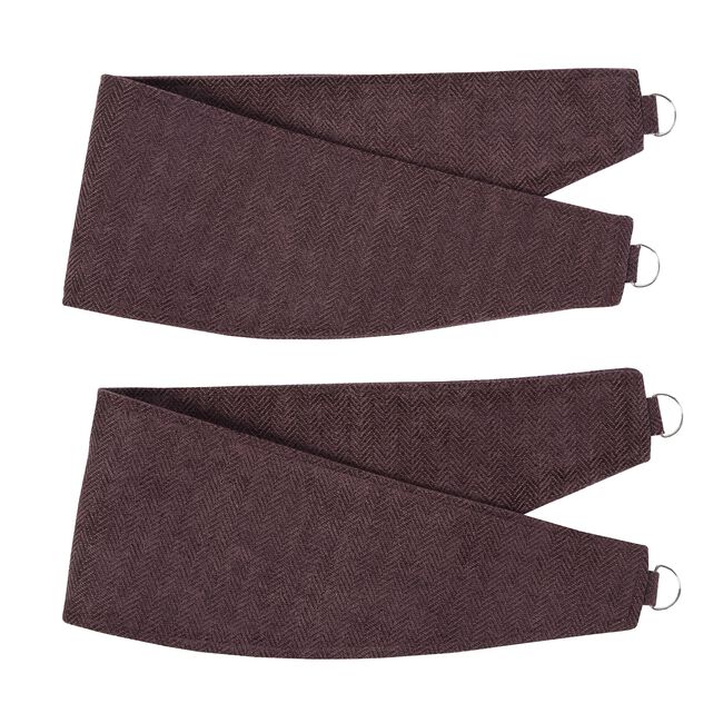 NIGHTSHADE HERRINGBONE MAUVE PAIR Tiebacks