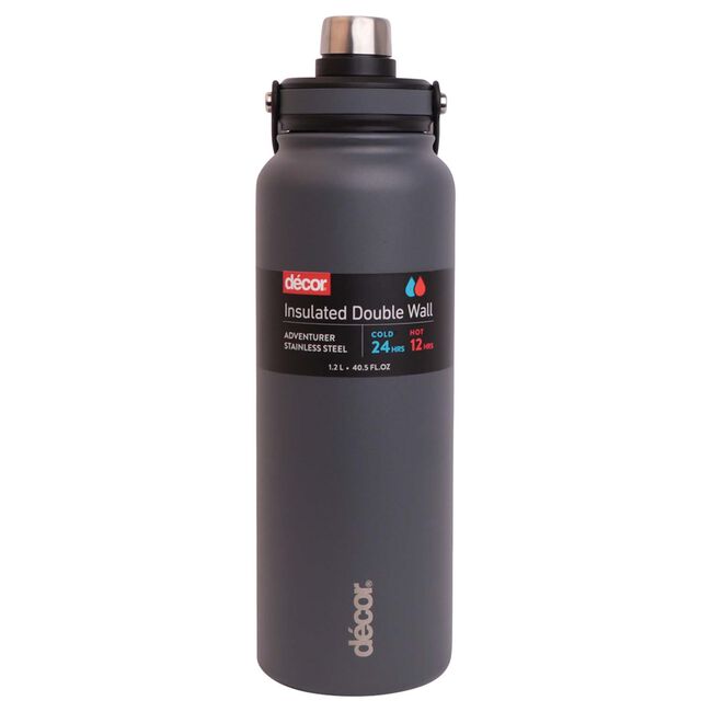 Decor Adventurer 1.2L Graphite Double Wall Bottle