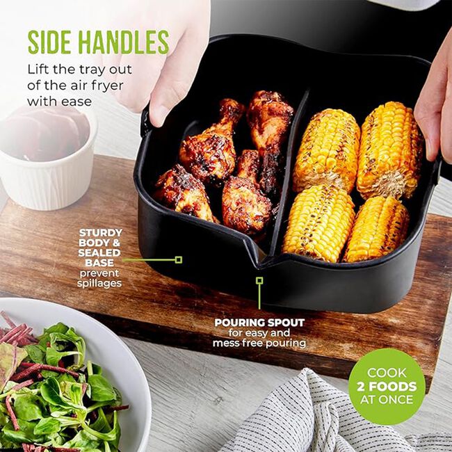 Tower Square Air Fryer Tray with Divider