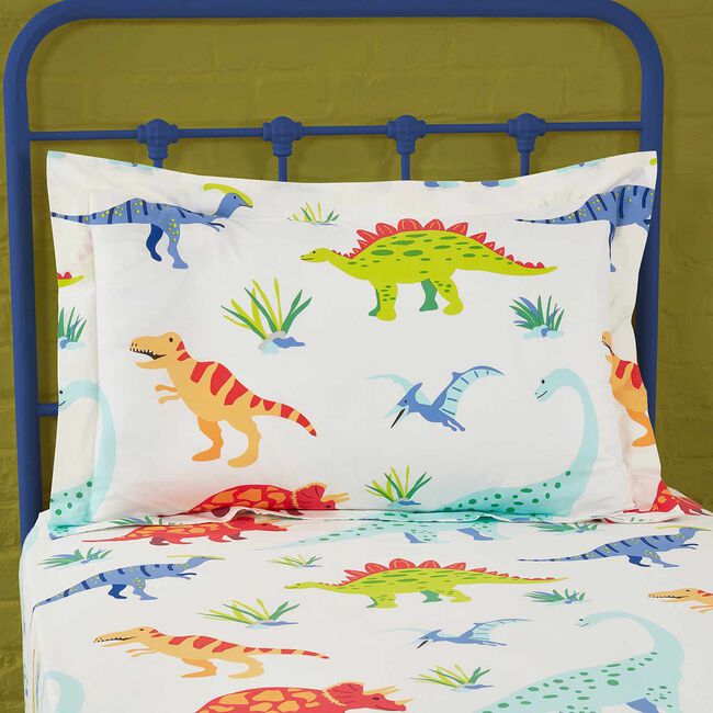 Nicole Day Dino Land Oxford Pillowcase Pair