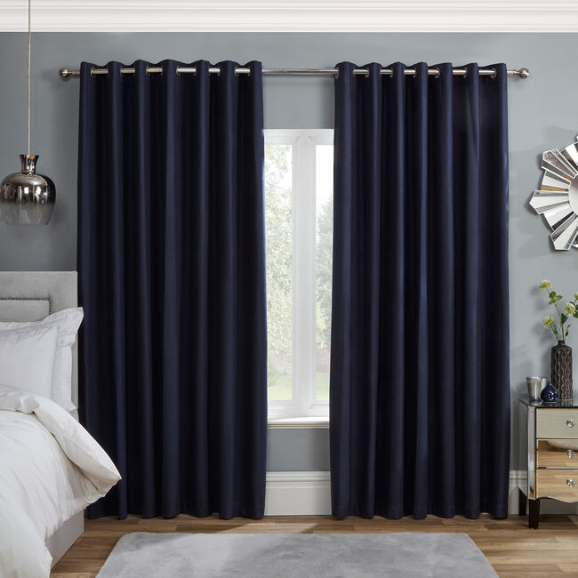 BLACKOUT & THERMAL BOXES NAVY 66x54 Curtain