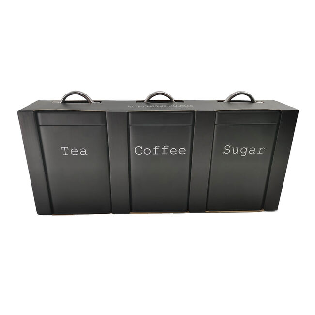 Set of 3 Canisters - Matt Black