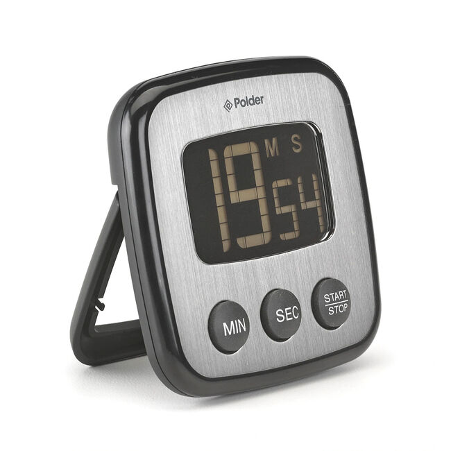 Polder Digital Black Kitchen Timer