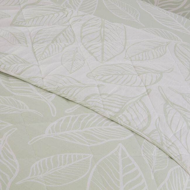 Nicole Day Elm Bedspread 200cm x 220cm - Sage