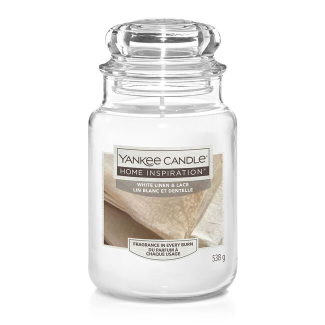 Yankee Candle White Linen & Lace Large Jar