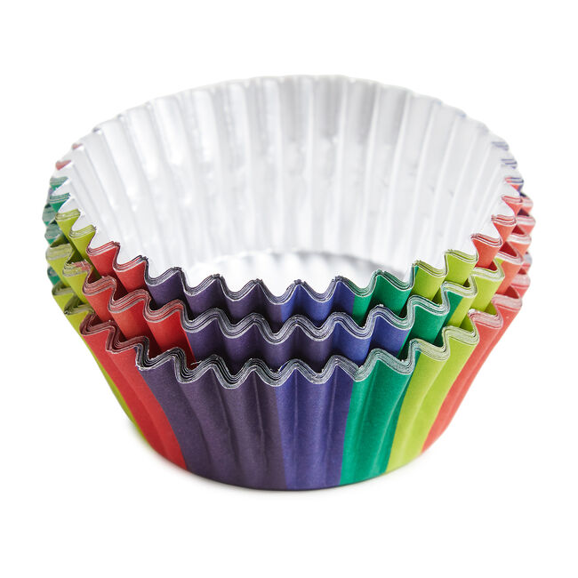 PME Foil Lined Rainbow Cupcake cases- 30 piece  