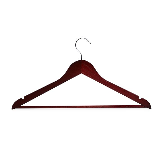 NORTHERN SHORE 5 Pack Mahogany Wooden Hangers 