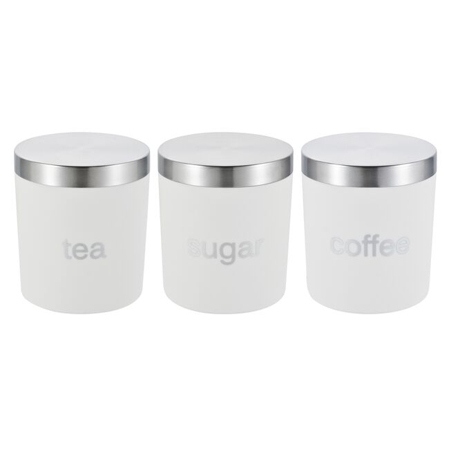 Essentials Set Of 3 Canisters - Cream