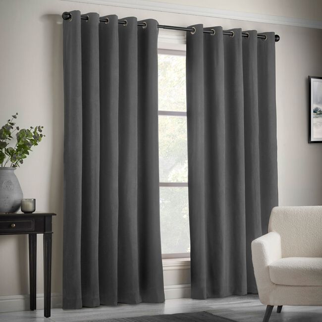 DIM OUT CORDED CHARCOAL 66x72 Curtain