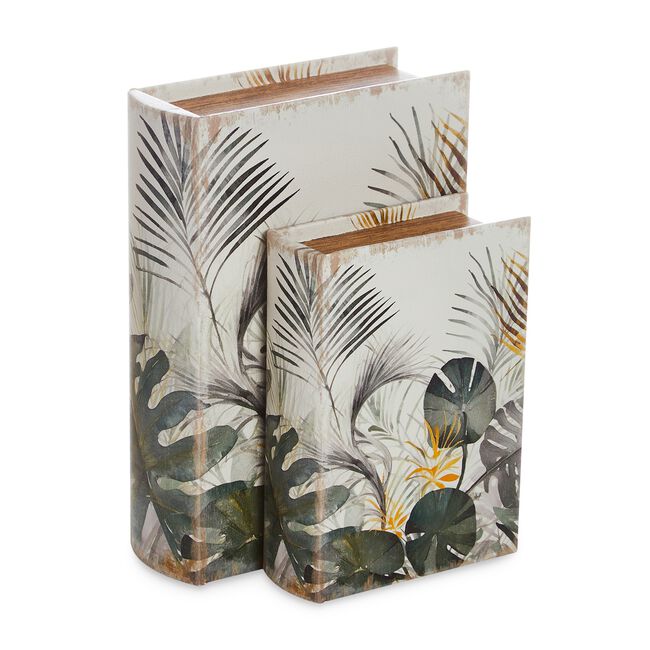 Set of 2 Tropical Paradise Book Storage Box