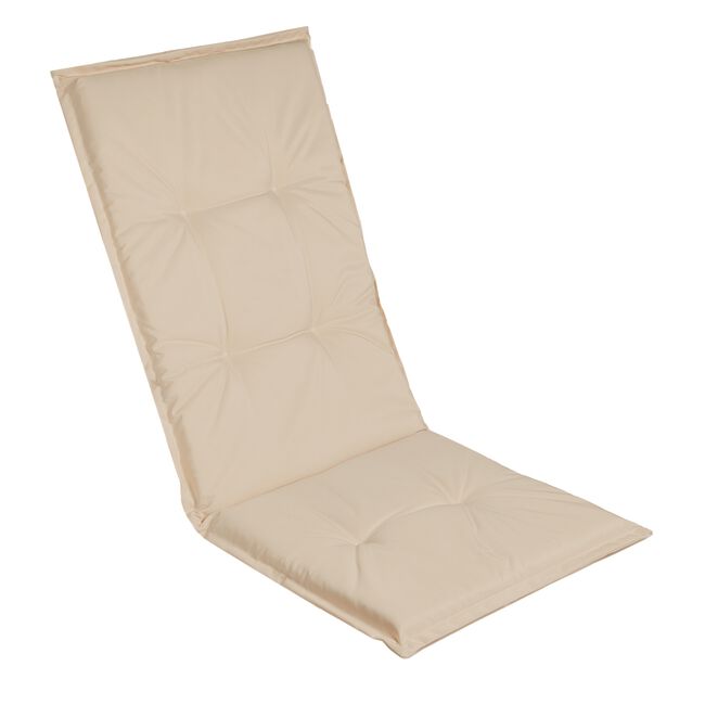 High Back Chair Cushion 120cmx48cx4cm - Natural 