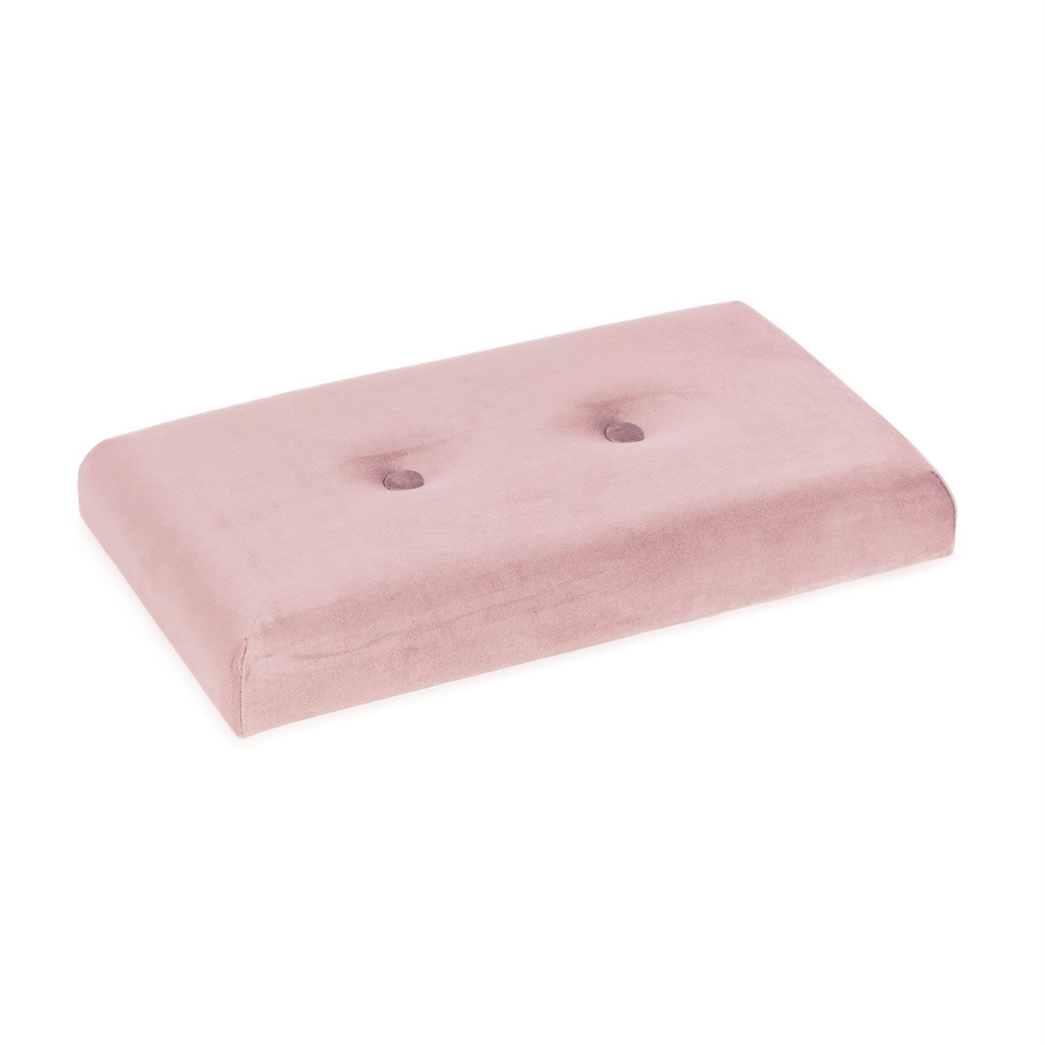 Soft pink store ottoman