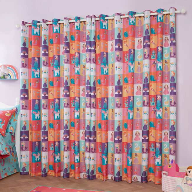 BLACKOUT & THERMAL PRINCESS MERMAID 66x54 Curtain