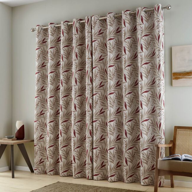 BERRY LEAF RED 66X54 Curtain